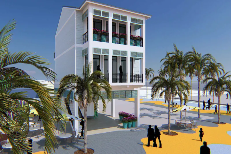 Meli's Ice Cream building rendering