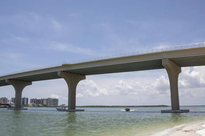 New Big Carlos Pass Bridge at the south end of Fort Myers Beach