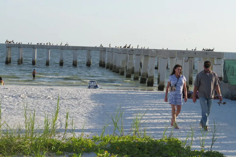 Remains of the old Fort Myers Beach pier before demolition