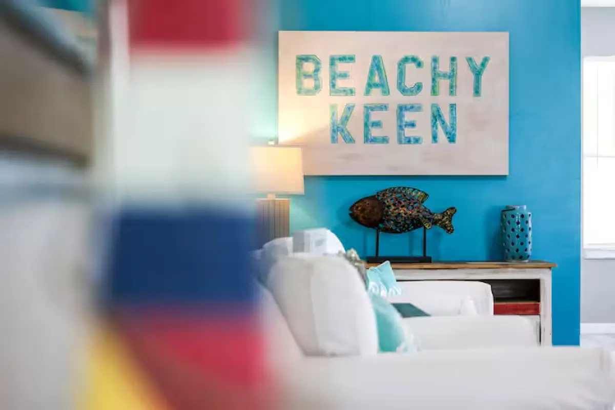 Beachy Keen sign above the dresser