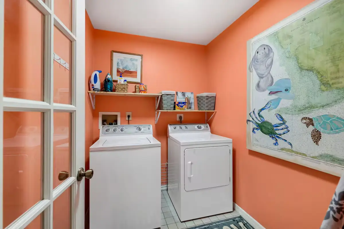 Laundry room with washer and dryer
